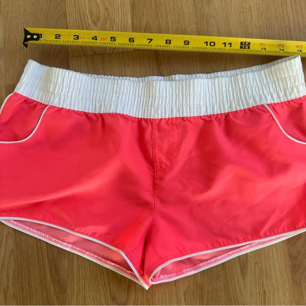 OP Women's Pink  Shorts with White Waistband Medium‎